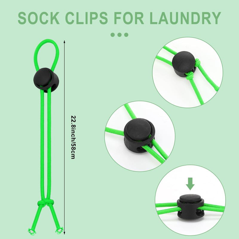 Wowangce 50 Pcs Sock Clips for Laundry Locks Your Socks