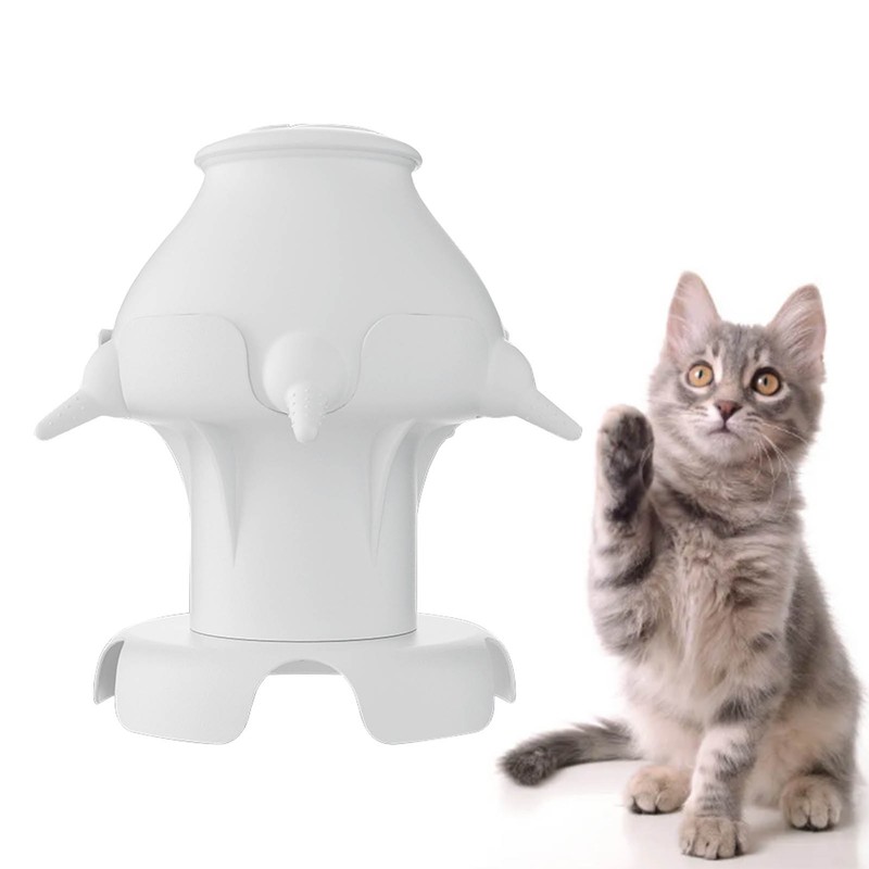 Pet Milk Feeder 4 Soft Silicone Nipples Raised Base Puppy
