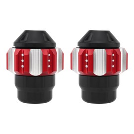 Windance 2pcs Front Wheel Frame Sliders Aluminum Alloy Fork Crash Protection Decoration Cup for Motorcycles Motocross Moped Scooters Dirt Pit Bikes (Red)