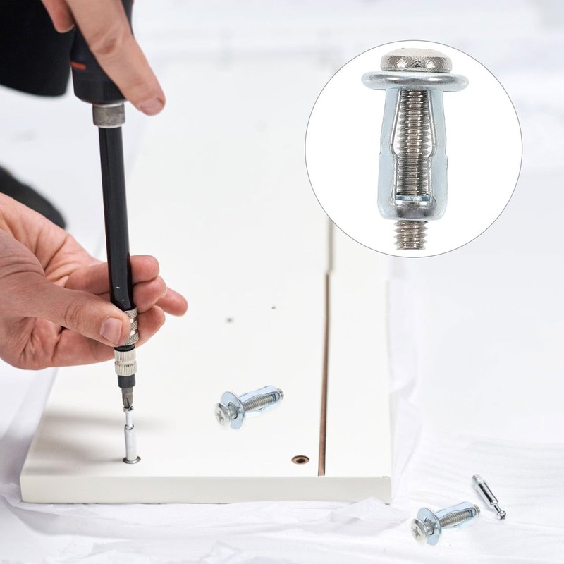 ULTECHNOVO Expansion Screw Hollow Door Anchor 0.9X0.43 Inch Metal Cavity