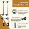Chassora K750257 K750043 4PC Front/Rear Stabilizer Sway Bar End Link