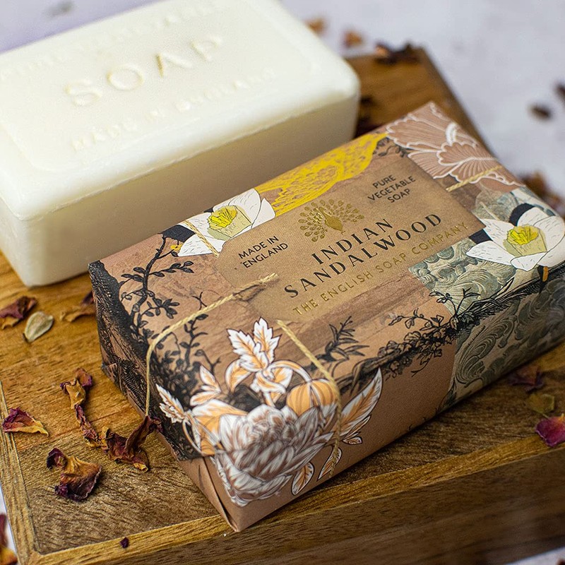 The English Soap Company, Indian Sandalwood Soap Bar, Anniversary Collection,