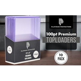 Platinum Protectors 100pt Toploaders - Protectores de tarjetas coleccionables (50 unidades) - Fundas de carga superior de plástico duro transparente p