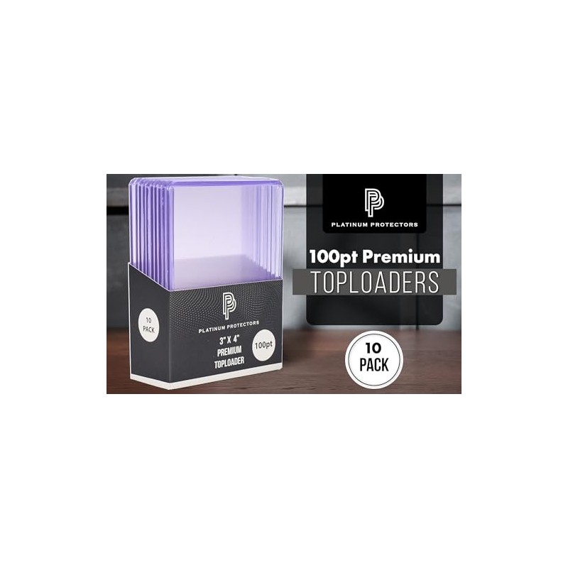Platinum Protectors 100pt Toploaders - Protectores de tarjetas coleccionables (50
