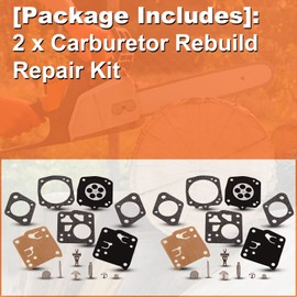 Mtanlo Carburettor Overhaul Repair Kit for Tillotson RK-23HS RK-17HS Husqvarna 61 266 268 272XP 281 181 Jonsered 625 630 Homelite XL SXL915 X-12 Super XL Oleomac 261 350 48 1 482 10