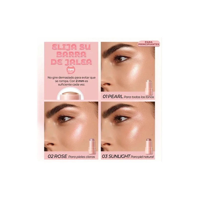 Iluminador Jelly Gel Glitter Glow Cara Brillo Larga Duracion
