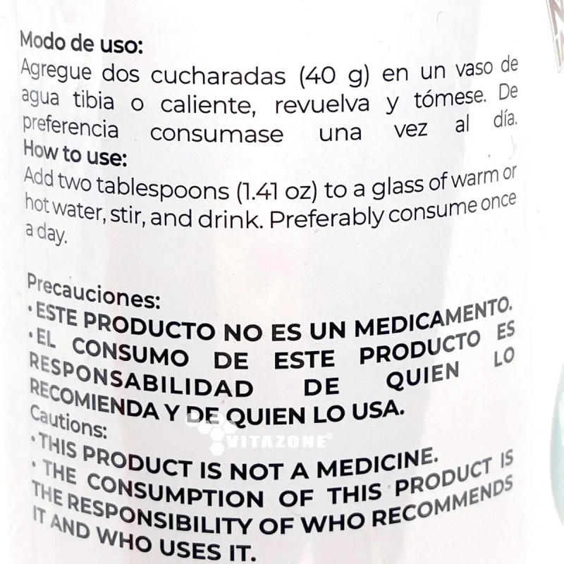 Grenetina Hidrolizada Sabor Natural 500 Grs Pretty Bee. Sin sabor