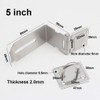 BuxiuGK 90 Degree Security Hasp Lock Device 5 Inch for