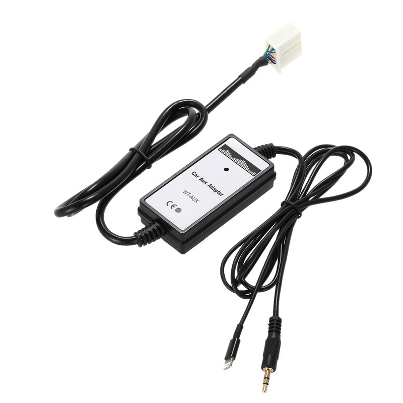 For Honda Acura 6Pin Car 3.5mm Aux-in Audio Adapter USB