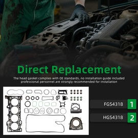 Riyhch Engine Cylinder Head Gasket Set FGS4318,for Lincoln MKC 2.3L 2015 2016 2017 2018 2019,for Ford Mustang 2.3L 2015 2016 2017 2018 2019 2020,HGS4318
