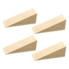 4 Pcs Wooden Door Stop Stopper Wood Door Wedge Non