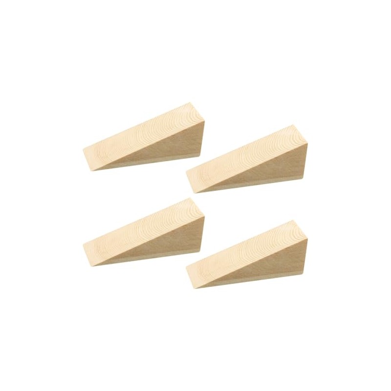 4 Pcs Wooden Door Stop Stopper Wood Door Wedge Non