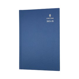 Collins 'Desk' 13 Month Mid/Academic Year Planner, July 2025-July 2026 Week-to-View Diary, A5 Hard Cover, Blue