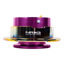 NRG Innovations NRG-SRK-250PP-MC Gen 2.5 Race Steering Wheel Quick Release Kit Adapter Purple Body/Neo Chrome Ring, 6x70 and 6x74mm Bolt Patterns