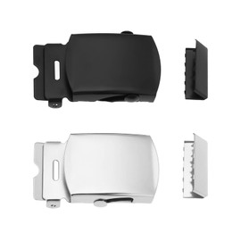 Briny River 2pcs 1.25" Military Metal Sliding Web Belt Buckle 35mm Military Style Belt Buckle Metal Military Style Webbing Belt Clasp Buckles for 32mm Belt