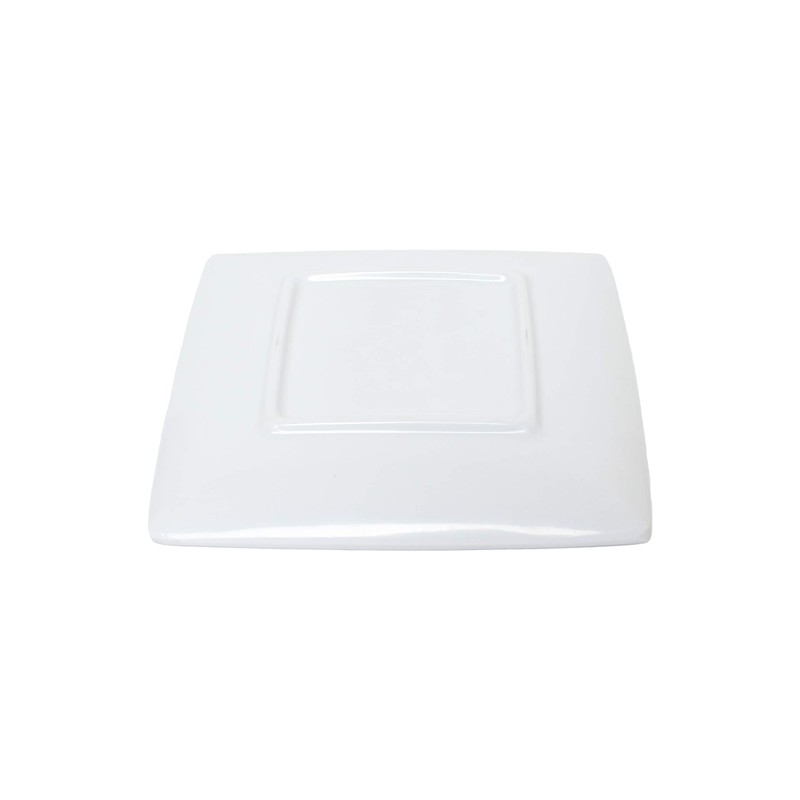 Thunder Group Classic white melamine dinnerware collection 6" square plate,