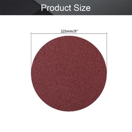 Utoolmart 225mm Sanding Discs, 5Pcs Orbital Sander Discs Hook and Loop Sanding Pads for Random Orbital Sander Wood Metal Auto Dry Polishing 40 Grit