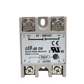 BJPDKRPB SSR -10DA/25DA/ 40DA DC Control AC SSR White Shell Single Phase Solid State Relay Without Plastic Cover(Heat Sink)