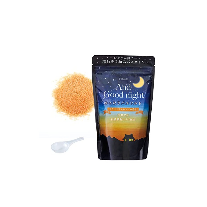 Beauwell & Good Night Bath Salt, Relaxing Orange, 19.2 oz