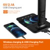 poukaran Desk Lamp, LED Desk Lamp with Wireless Charger, USB