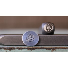 6mm Rose Flower with no Stem Metal Punch Design Jewelry Stamp