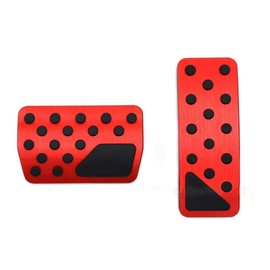 Riloer Brake Pedal, Gas Pedal Cover, Alumium Alloy Red Brake Gas Pedal Cover, Compatible with Jeep Grand Cherokee 2011-2021, Compatible with Dodge Durango 2011-2021