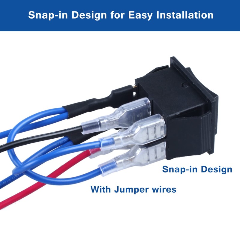 2Pcs ON-Off-ON Polarity Reversing Rocker Switch，DPDT 6 pins 3 Position