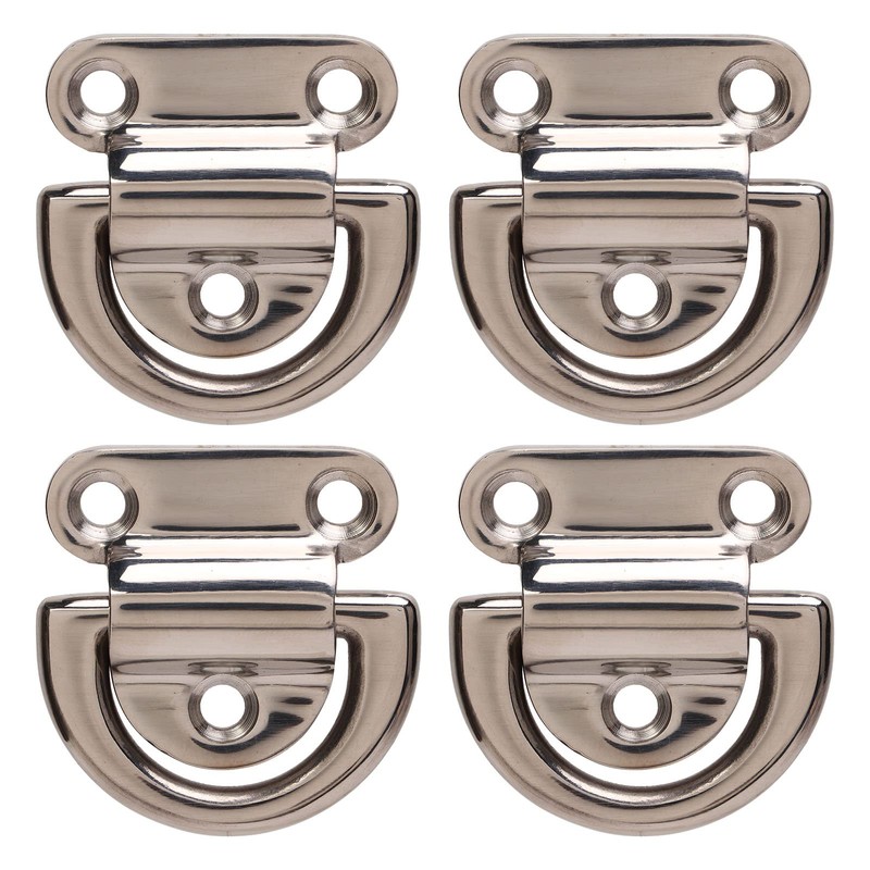 flexman 4 Sets Folding Pad Eyelet Made of Stainless Steel