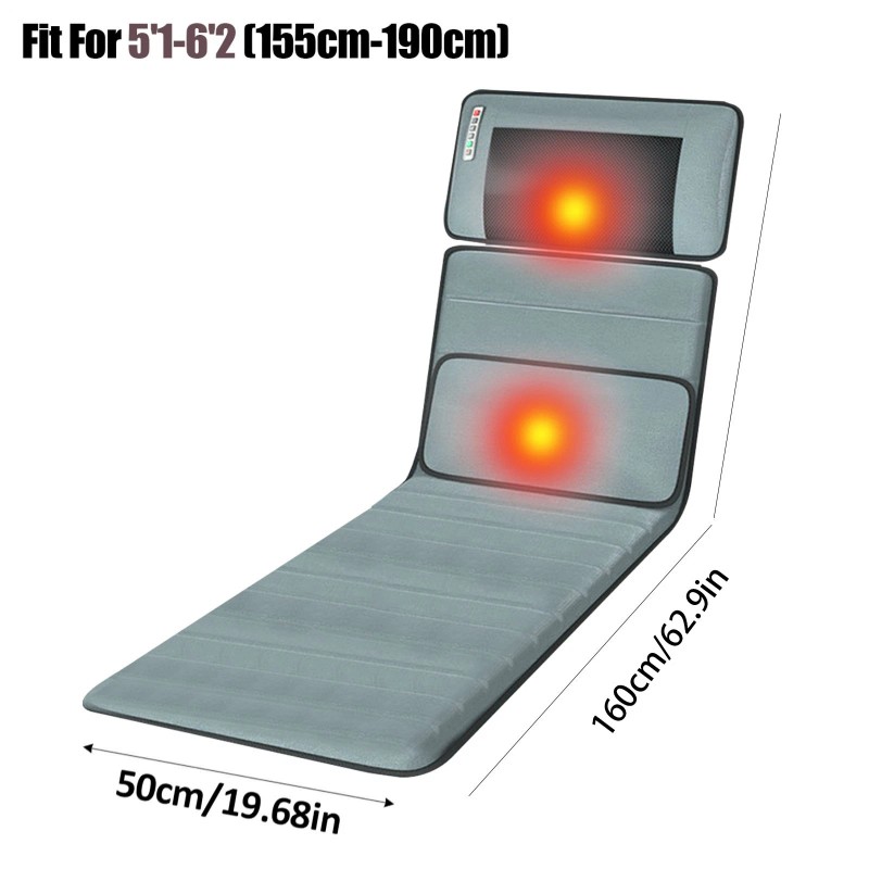 Lint Full Body Electric Massage Mat w/Heat Vibration Massage Pad