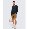 CRZ YOGA Fleece Crewneck Sweatshirt for Men Long Sleeve Breathable