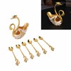 Swan Dinnerware Set Metal Tableware Cutlery Set Decorative Swan Base