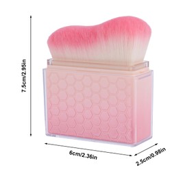 Retractable Self Tanning Brush with Cover, Self Tanner Applicator Body Makeup Brush for Blending Liquid Foundation Sunscreens Face Leg Arm (Pink-White Gradient)