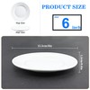 12 Pcs Ceramic Dinner Plates,6" White Small Round Dinner Plates