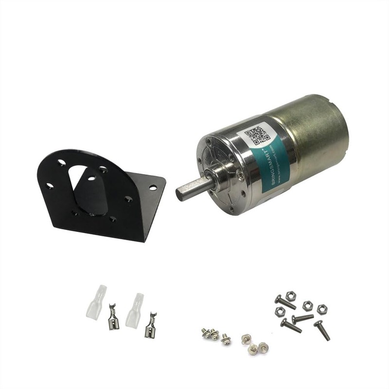Bringsmart Micro DC 12V 5rpm Geared Motor with Bracket Centric