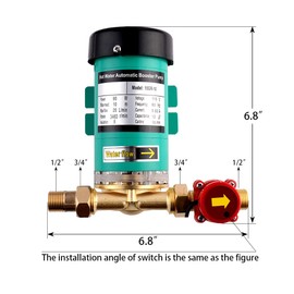 SHYLIYU Pressure Pumps 115V/60Hz 3/4 inch Outlet 90W Water Pressure Booster Pump Automatic Shower Booster Pump with Water Flow Switch for Home Shower
