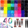 Rhinestones for Bedazzling Kit, 40000Pcs Multi-Color 3mm Resin Flatback Gems