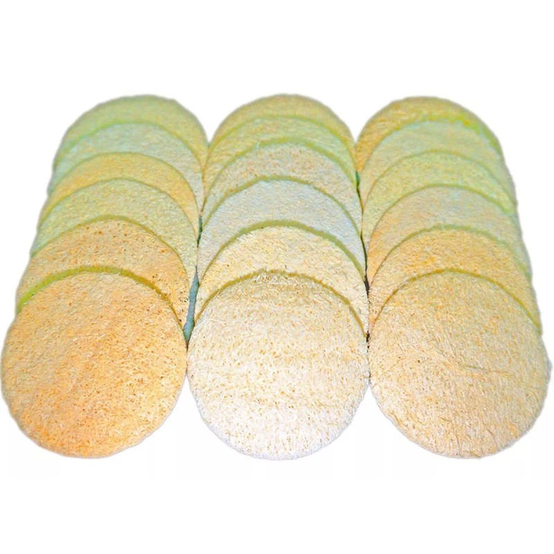 Jins-hung Paquete De 18 Almohadillas Exfoliantes De Esponja De Lufa