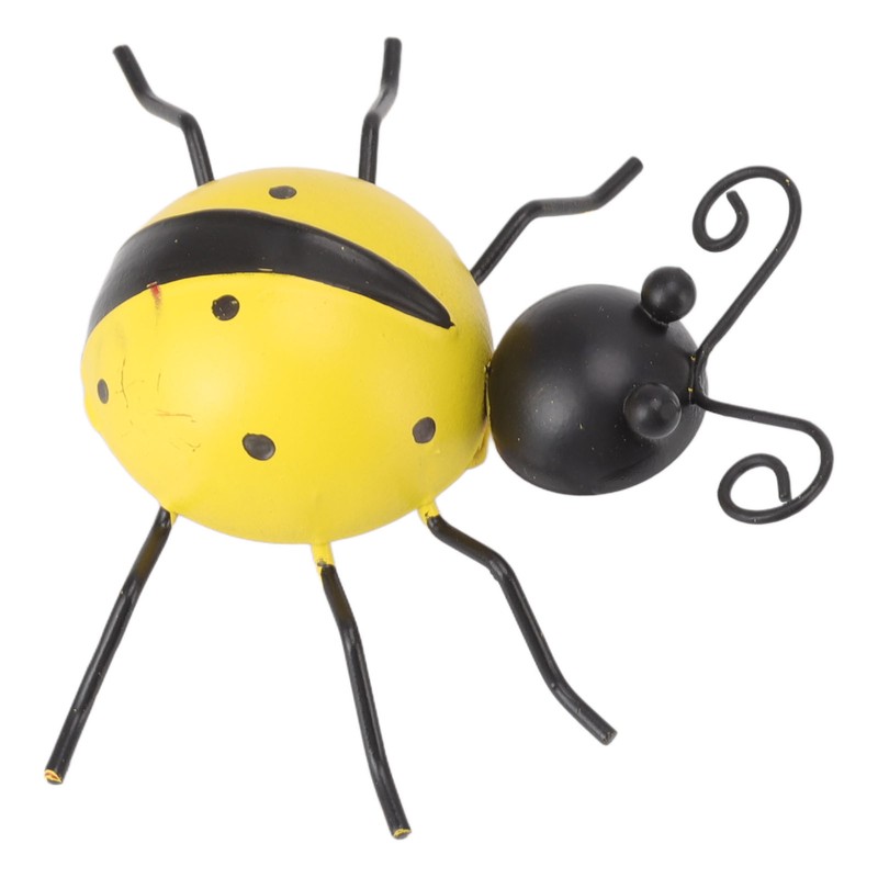 4Pcs Ladybug Wall Decor Lady Bug Ornament Wrought Iron Insect