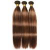 Chocolate Brown Bundles Human Hair P4/30 Straight Bundles 16 18