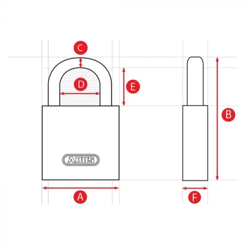 ABUS 80ti/40HB40 40 x 40mm Carded Titalium Padlock with Long