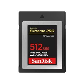 SanDisk Extreme PRO 512GB CFexpress Type-B Memory Card, 1700MB/s Read, 1400MB/s Write