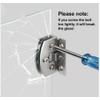 Glass Door Hinges, Suitable for 5-8mm [Silver] (2 Pairs =