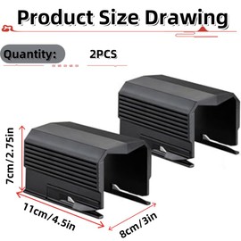 2PC Wrapping Paper Cutter Christmas Paper Roll Cutters Paper Cutter Slider Tool Set Christmas Gift Packing Wrapping Cutting Supplies for Crafting Birthday Gifts Wrap Rolls (Black)