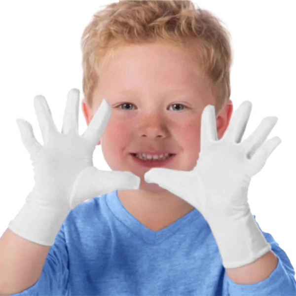 Granberg Ultra-Soft Non-Itch Bamboo Eczema Gloves for Kids and Children (7-8 Years), Eco-Friendly Eczema Clothing, No Zinc or Dyes