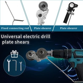 Accessories for Electric Drill, Tin Cutter, Metal Cutter, Manual Pull, Electric Drill Scissors for Metal Plate (Drill Not Included)