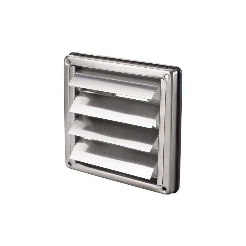 Backflow Flap 100 mm Ventilation Grille Stainless Steel with Moving
