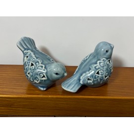 AWOEZ Small Animal Statues, Ceramic Bird Duck Statues, Home Office Decor, Small Decor for Cabinet Shelves Entryway Bookcase TV Stand, Micro Landscape Accessories (Birds), 24-TCBJ
