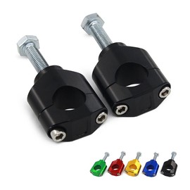 JFG RACING 1 1/8" 28MM Black HandleBar Fat Bar Mounts Clamp Riser For RMZ250 04-06 For CR125R CR250R CRF250R CRF450R CRF450RX CRF250X CRF450X KX125 KX250 KX250F KX450F