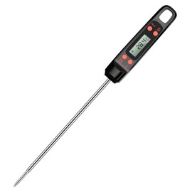 CGZZ Fleischthermometer, Küchenthermometer, sofortige Ablesung von 5 Sekunden mit °C / °F Taste für Küche, digitales Kochthermometer, Grillthermometer etc.