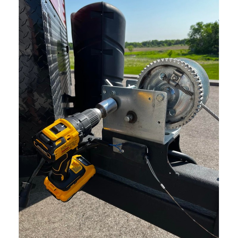 Fish House Winch Adapter for Cordless Drill for Ice Castle